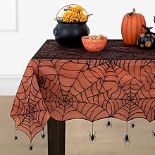 Elrene Home Fashions Crawling Halloween Tablecloth
