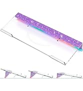 Kucle Ergonomic Computer Keyboard Stand - Adjustable Keyboard Riser Tilt Clear and Glitter Purple...