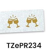Brother Genuine P-touch TZePR234 Premium Label Tape in cardboard pack: Gold on Glitter White 12mm