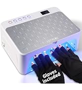 MOSKANY Cordless UV Led Nail Lamp,Large Size Gel Nail Light Professional,UV Lamp Nail Dryer for G...