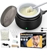 Nose Wax Kit: Nose Hair Wax Kit with USB Fast Heat & Smart Temp, Painless Nose Ear Hair Removal f...