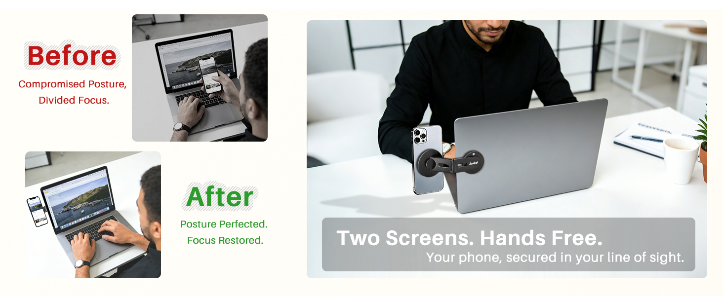 Magnetic Laptop Phone Mount