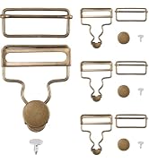 Healifty 4pcs Overall Buckles Retro Suspender Buckles Overall Clip Replacement for Trousers Cotto...
