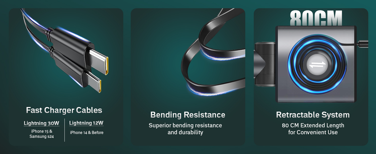 retractable car charger iphone cargadores para carro car retractable phone charger