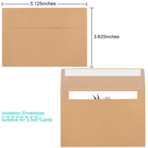 A1 Invitation Envelopes, Brown Kraft Envelopes