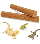 Apatal Cork Branch for Reptiles Climbing Branches 2 Pack Natural Tree Frog Cork Wood Stick Creste...