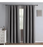 IGEMAEVE Blackout Curtains 84 Inch Length 2 Panels Set, Black Out Curtains for Bedroom 84 Inch Lo...