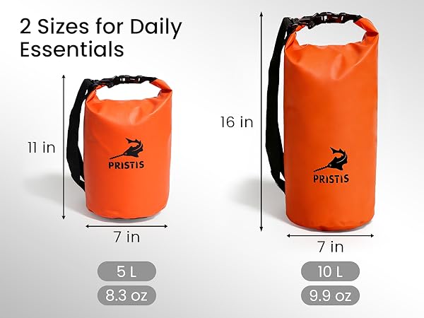 2 sizes Daily Essentials Waterproof Dry Bag Lightweight Floating Kayak Storage Backpack Men Women