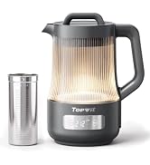 TOPWIT 1.6L Smart Glass Electric Kettle with Temperature Control ±9? | Removable Stainless Steel ...