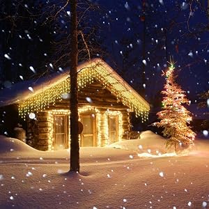 Solar Christmas Icicle Lights