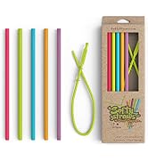 Silicone Straws - Slender Size BPA Free Non-Rubber Silicon Reusable Drinking Straws for Stainless...