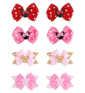 Hair Clips for Girls, 8PCS Mouse Ears Hair Bows Clips, Cute Hair Clips Kids Barrettes Girls' Hair...