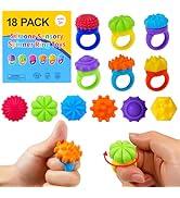 Fidget Toys Fidget Ring for Kids: 18 Pcs Spinner Rings Texture Fidgets for Classroom Prizes Treas...