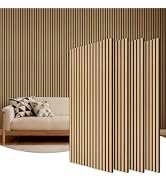 TONOR Wood Wall Panels for Interior Wall Decor, 4 Pack 47.2" x 23.6"(31ft²) Wood Slat Acoustic Pa...