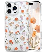 EYZUTAK Magnetic for iPhone 16 Pro Max Case Flower Case Compatible with MagSafe, Pretty Floral St...