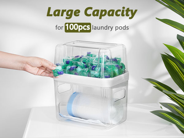 trash bag dispenser laundry pods container