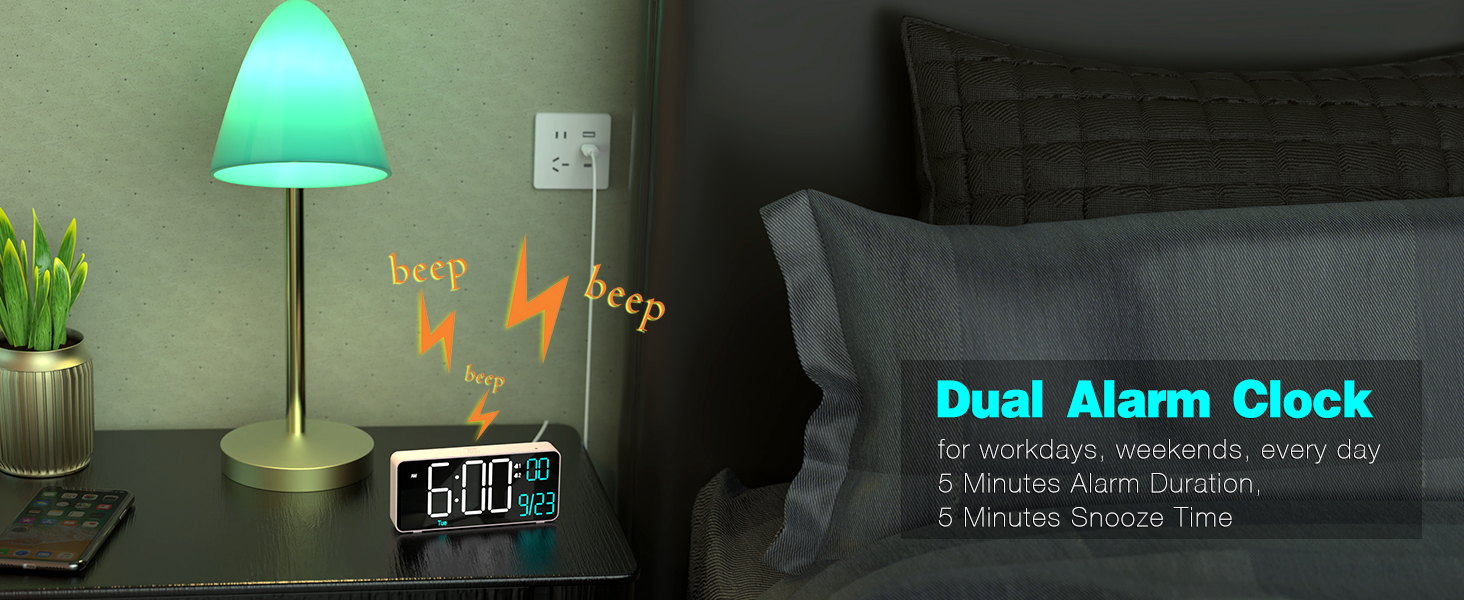 6.7in digital clock