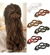 Atoden Flat Hair Clips Barrettes for Thick Thin Fine Hair 6Pcs French Barrette Glossy Large Hair ...