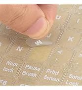 Universal English Keyboard Stickers, Replacement Computer Laptop Keyboard Stickers Transparent Ba...