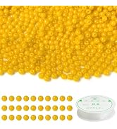 ZHFMLY 1000pcs 4mm Glass Beads for Jewelry Making, DIY Craft Beads, Bracelet and Necklace Supplie...