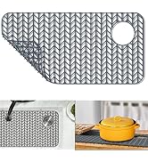 JIUBAR Sink Protectors for Kitchen Sink 12" 13" 16" 18" 19" 24" 26" 28" 29" 30" Silicone Sink mat...
