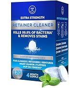 Retainer Cleaner Tablets for Invisalign Approved for Ultrasonic Cleaners -120 Denture Cleaning Ta...