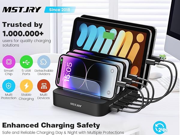 Black charging station