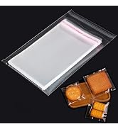 200 Pack Self Sealing Cellophane Treat Bags 3x3 Inches - Clear Resealable Self Adhesive Cookie Ba...