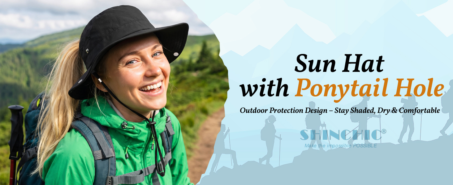 Sun Hat With Ponytail Hole