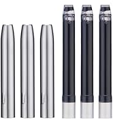Jinhao 10 Retractable Fountain Pen Accesories, Metal Protector wtih Black Ink Cartridges, 5.5mm B...