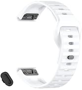 VELEYOK 26mm Silicone Sport Bands Compatible with Tactix 8/Fenix 8 AMOLED 51mm/7X pro/7X/6X Pro/6...