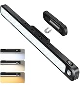 Ferswe 3W Motion Sensor Magnetic Light Bar,Eye-Friendly Rechargeable Closet Lights with Battery D...