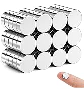 50 Pack 8×3mm Rare Earth Magnets for Crafts, Small Magnets, Round Magnets, Neodymium Magnets for ...