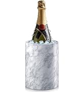Elegant Marble Ice Bucket, Premium Wine Chiller for Champagne, Whiskey & Red Wine - Perfect for H...