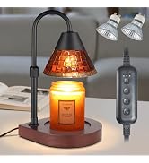 Dimmable Candle Warmer Lamp with Timer, Electric Wax Melt Warmer for Scented Jar Candles Adjustab...