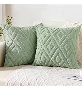 Pallene Soft Faux Fur Throw Pillow Covers 18x18 - Plush Short Wool Velvet Decorative Pillow Cover...