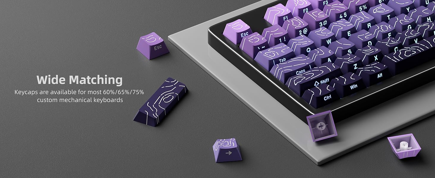 Shine Through Keycaps for full size keyboard