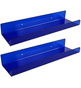 evron Acrylic Floating Shelves for Wall Decor (Translucent Blue, L15)