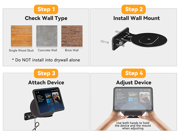 adjustable wall mount for echo show 8 and 11 _55