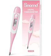 Snomd Clinical Digital Thermometer for Adults and Babies, Oral Armpit and Rectal Temperature Ther...