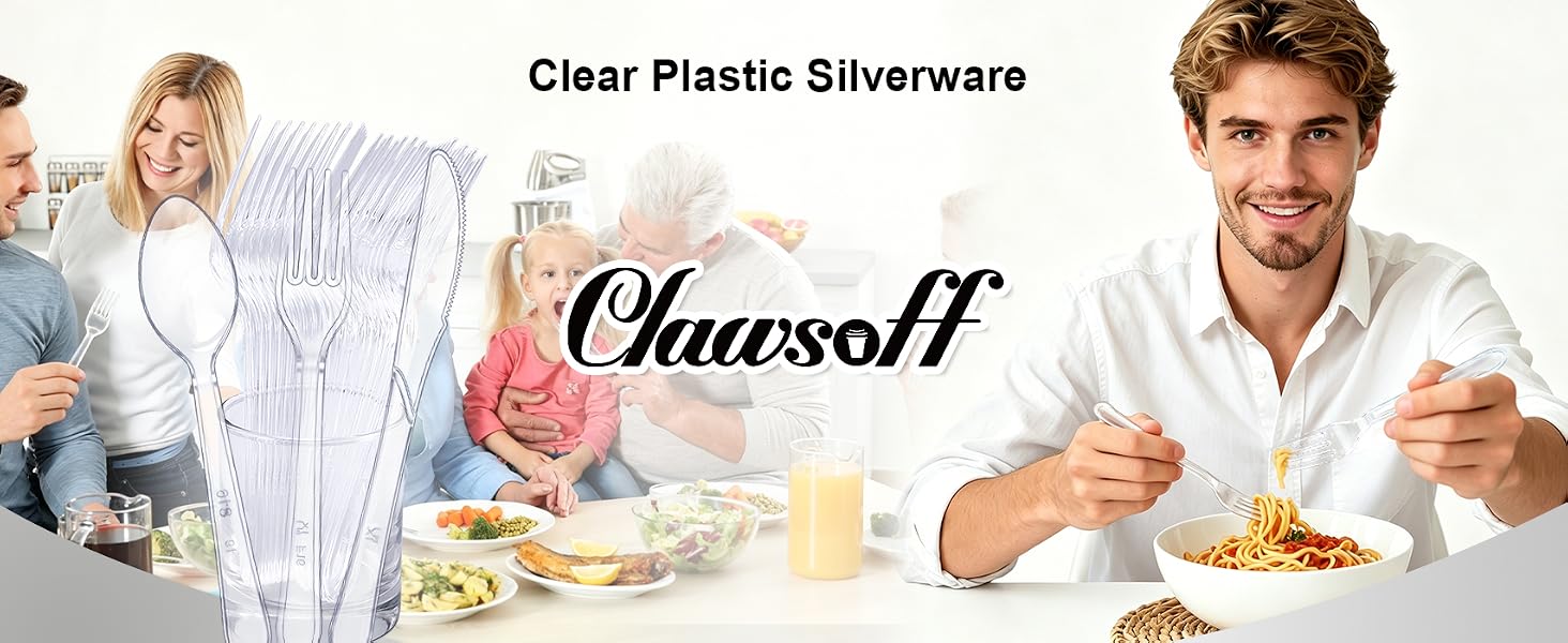 Plastic Cutlery Set, 360 Pieces: 150 Forks, 150 Spoons, 60 Knives