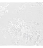 VEELIKE White Wallpaper Peel and Stick Textured Wallpaper White Contact Paper for Cabinets Desk W...