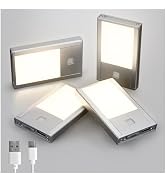 V4light Rechargeable Motion Sensor Night Lights, 4-Pack - Painted Grey Aluminum Alloy, Ultra-Comp...