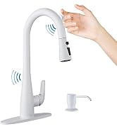 HGHGK Touch on Kitchen Faucet with Soap Dispenser and Pull Down Sprayer - Single Handle Kitchen S...