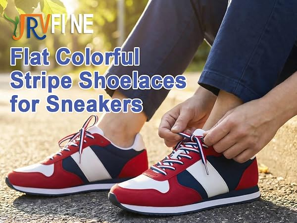 red white blue shoe laces