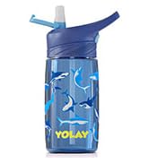 YOLAY 15oz Kids Water Bottle For School Boys and Girls, Durable Toddler Water Bottle with Straw L...