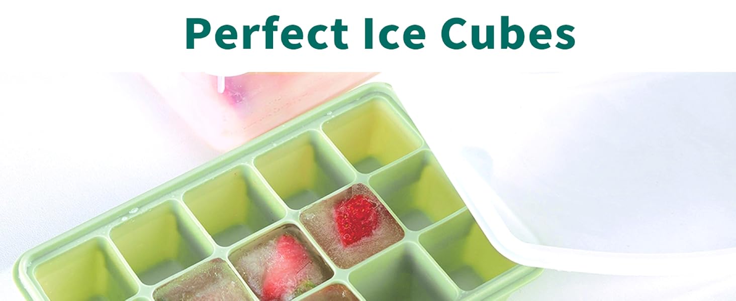 15 nice size silicone ice cube tray wide use for kinds of cubes