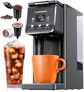 TWOMEOW K Cup Coffee Maker, Single Serve Hot & Iced for K-Cup & Grounds | 52oz Removable Reservoi...