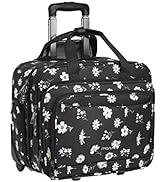 MOSISO Rolling Laptop Bag Case for Women,Rolling Computer Bag for 15.6 inch with Coded Lock,Overn...