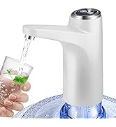 BIMVER Water Dispenser for 5 Gallon Bottle, 600ml Quantitative Water Pump,2 Colors Power Light,Po...